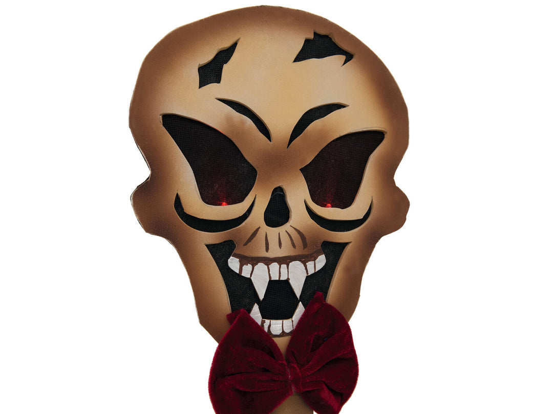 Halloween-kranium på jordspyd, 87 cm