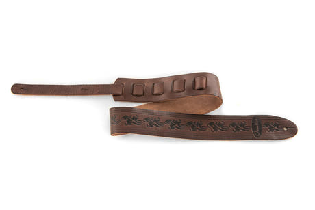 Ovation Premium gitarrem i skinn, Leaf, Chocolate