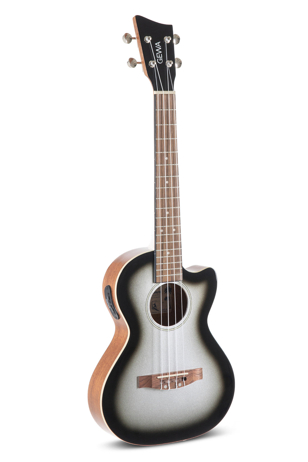 GEWA tenor E-akustisk Ukulele Manoa Roadie - E-A Tenor (Silver Shadow)