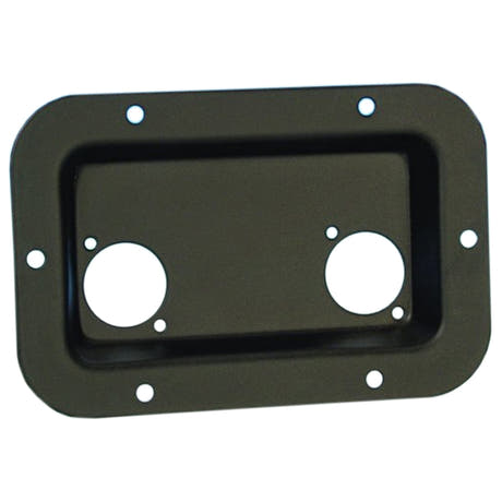 Adam Hall 8708 BLK Forsenket skål for 2 Type-D koblinger