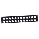 Adam Hall 872214 U-formet rackpanel 2 Enhet til 24 D-type chassis