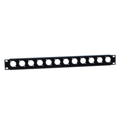 Adam Hall 872215 U-formet stativpanel med monteringskant 1 enhet for 12 XLR D-type chassis