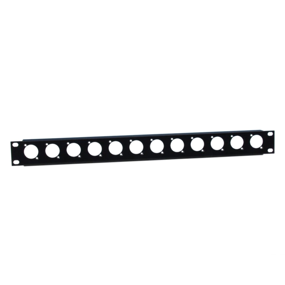 Adam Hall 872215 U-formet stativpanel med monteringskant 1 enhet for 12 XLR D-type chassis
