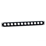 Adam Hall 872215 U-formet stativpanel med monteringskant 1 enhet for 12 XLR D-type chassis