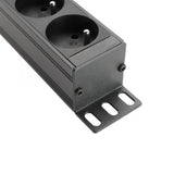Strømskinne m. jord (19" rack)