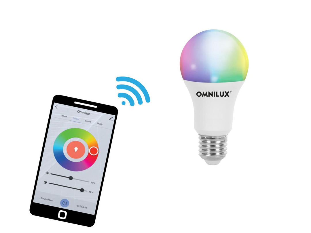 EUROLITE sett LED E27 RGB/WW/CW WiFi + trekantet base, svart