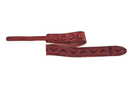 Ovation Premium gitarrem i skinn, Multi-Soundhole, Ruby Red