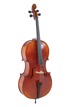 GEWA Ideale cello 4/4, satt opp med Wittner-strengeholder