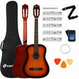 SUPRIMO CGS3 SB klassisk gitarpakke 4/4, sunburst