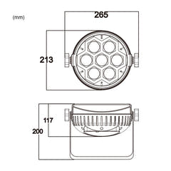 Light4Me FRAME PAR 7x12 LED RGBW lyseffekt