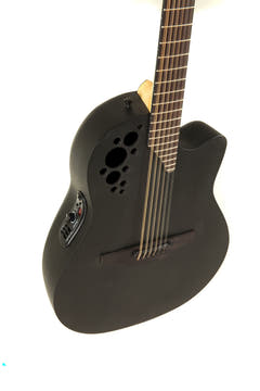 Ovation E-akustisk Gitarer Elite TX Deep Contour Cutaway 12-strengers - Svart strukturert (2058TX-5-G)
