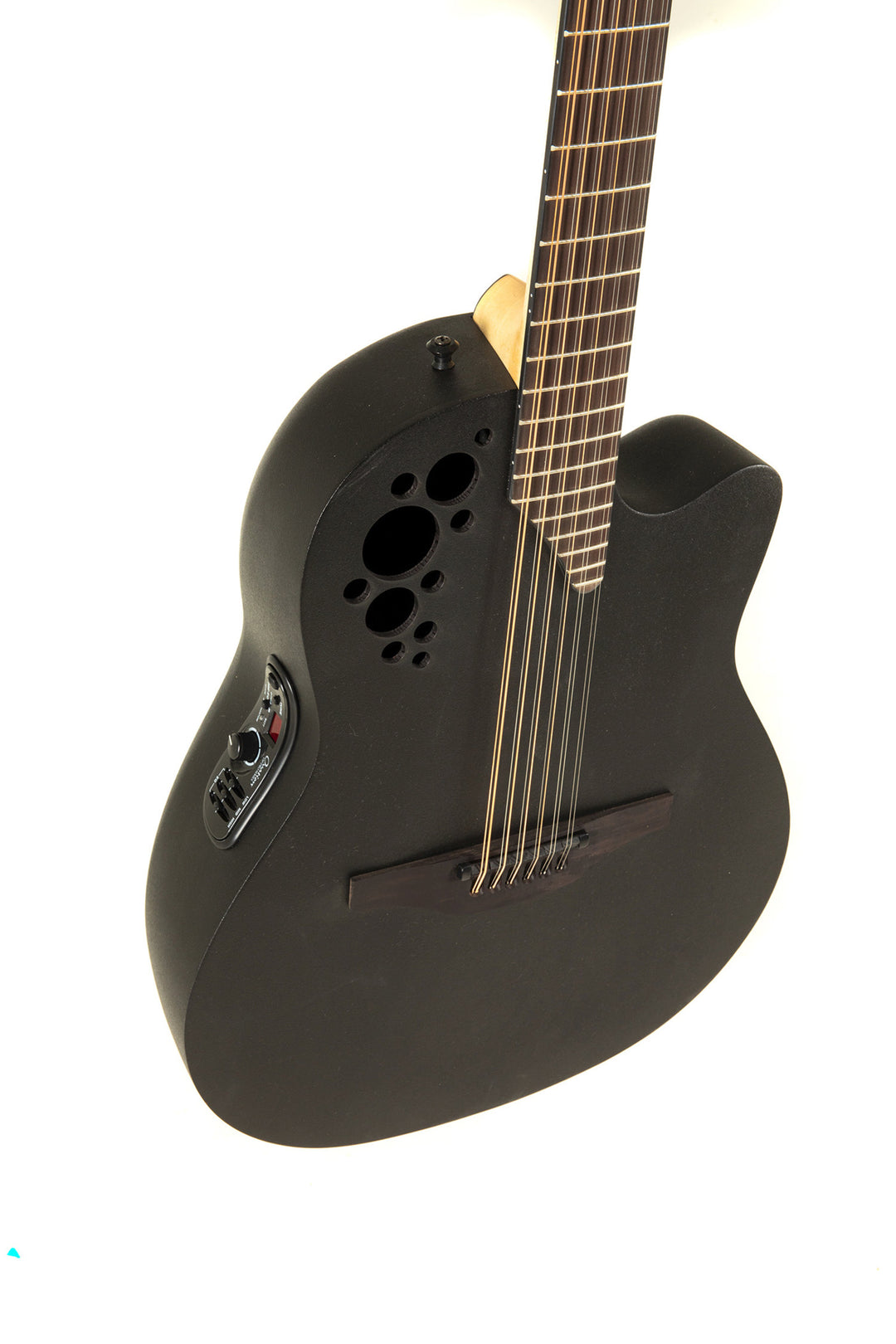 Ovation E-akustisk Gitarer Elite TX Deep Contour Cutaway 12-strengers - Svart strukturert (2058TX-5-G)