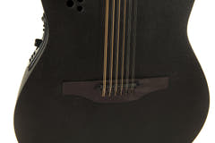 Ovation E-akustisk Gitarer Elite TX Deep Contour Cutaway 12-strengers - Svart strukturert (2058TX-5-G)