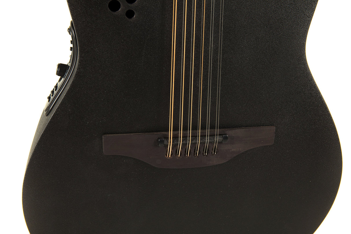 Ovation E-akustisk Gitarer Elite TX Deep Contour Cutaway 12-strengers - Svart strukturert (2058TX-5-G)