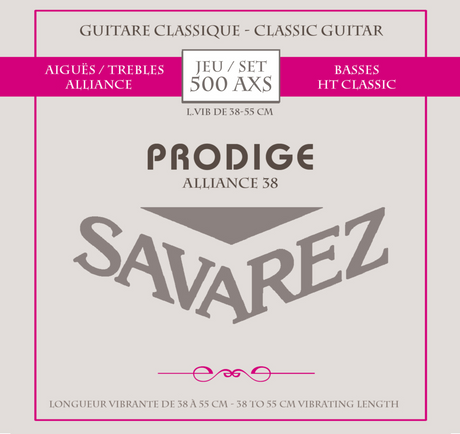 Savarez strenger til klassisk Gitarer Prodige 38 Barne-Gitarer - 1/8-1/2 Carbon (500 AXS)