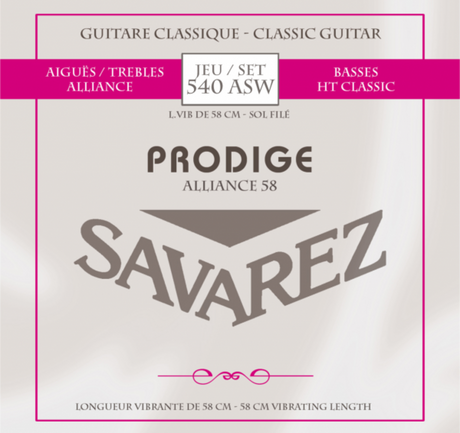 Savarez strenger for klassisk gitar Prodige 38 barne-Gitarer - 3/4-7/8 Carbon Gw (540ASW)