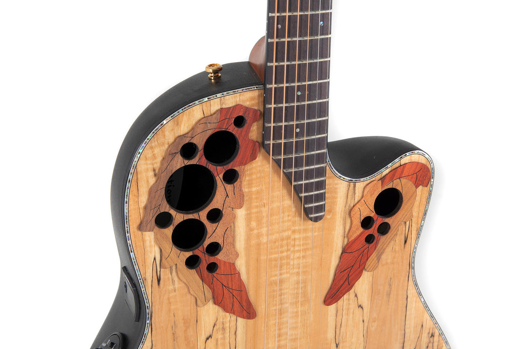 Ovation E-akustisk Gitarer Celebrity Elite Plus Mid Cutaway - Natural Spalted Maple (CE44P-SM-G)