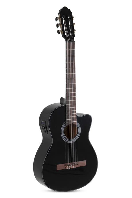 GEWA e-akustisk klassisk gitar Student Black - e-akustisk svart