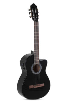 GEWA e-akustisk klassisk gitar Student Black - e-akustisk svart