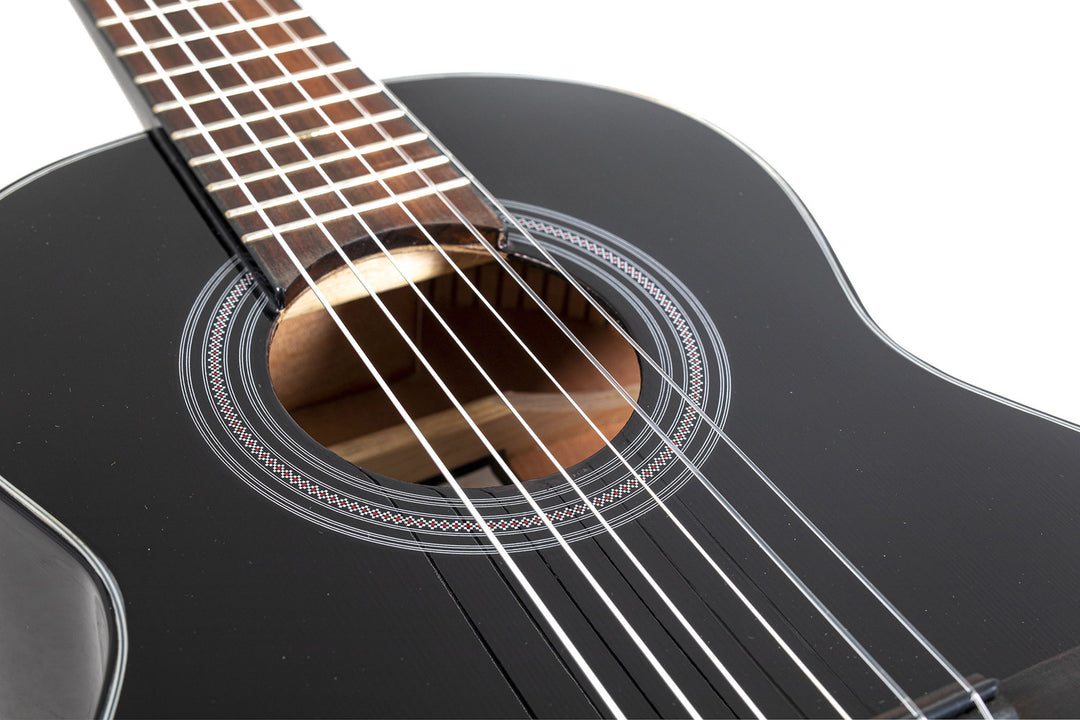 GEWA klassisk gitar Student svart - 1/4-størrelse svart