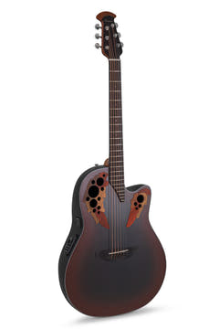 Ovation E-akustisk Gitarer Celebrity Elite Mid Cutaway - Reverse Red Burst (CE44-RRB-G)