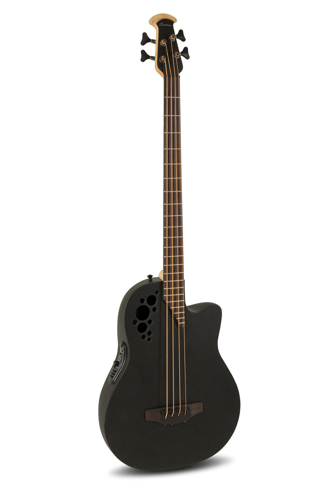 Ovation E-akustisk Bass Elite TX Mid Cutaway - Black Textured (B778TX-5-G)