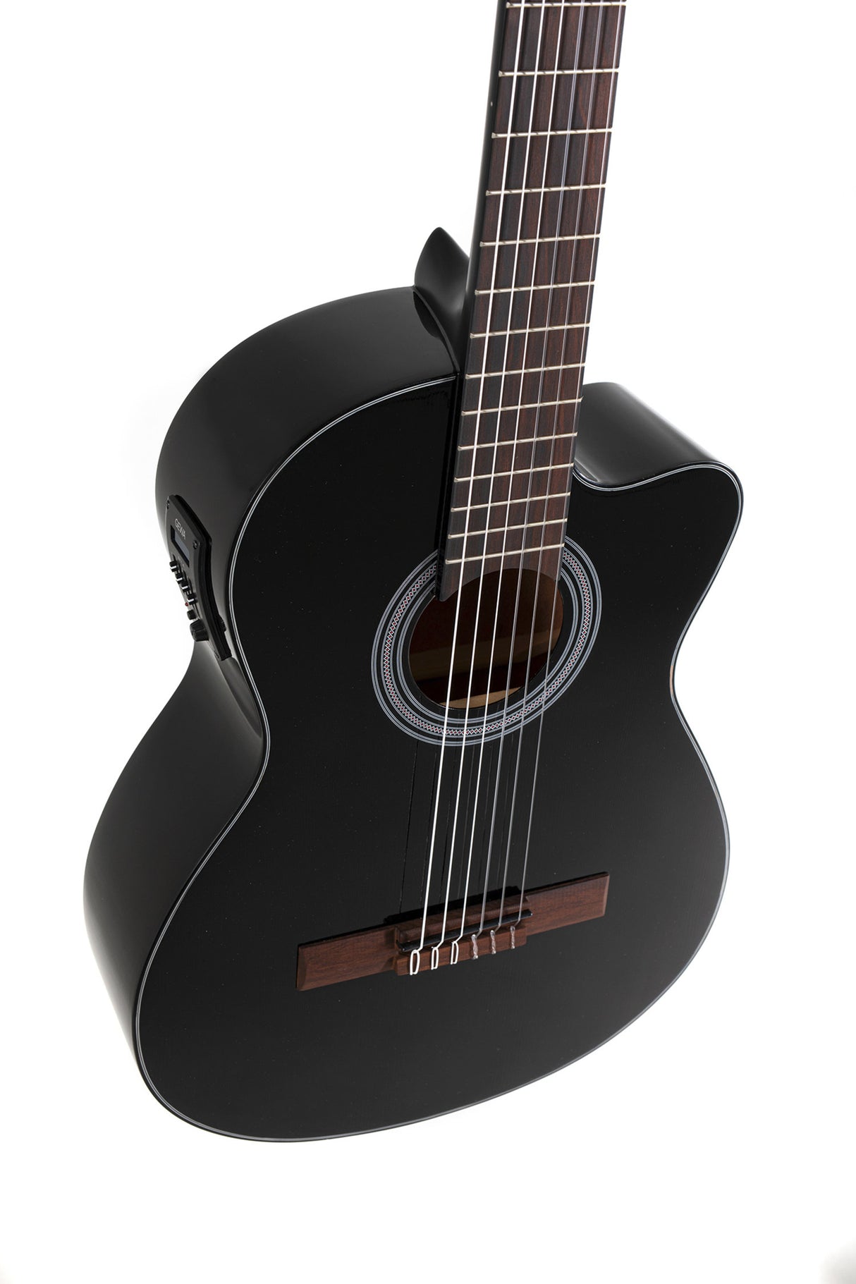 GEWA e-akustisk klassisk gitar Student Black - e-akustisk svart