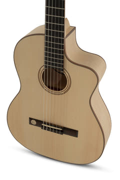 GEWA elektroakustisk klassisk gitar Pro Natura Silver Samba - elektroakustisk (Cutaway)
