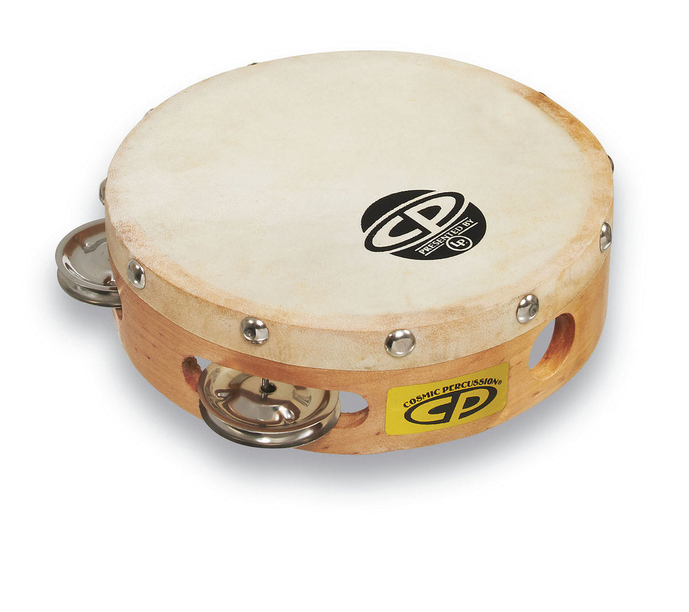 LP CP376 tamburin 6" med skinn, 1 rad bjeller
