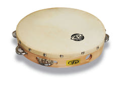 Latin Perkusjon tamburin CP Wood - 10", enkel rad (CP379)