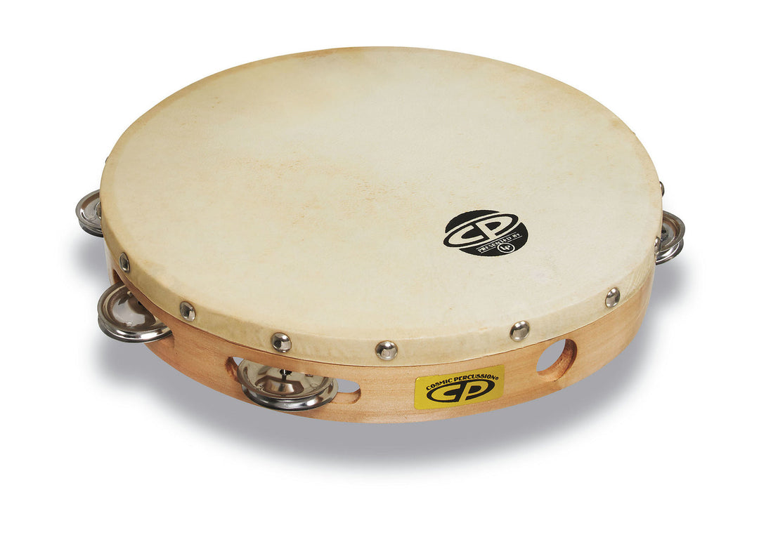 Latin Perkusjon tamburin CP Wood - 10", enkel rad (CP379)