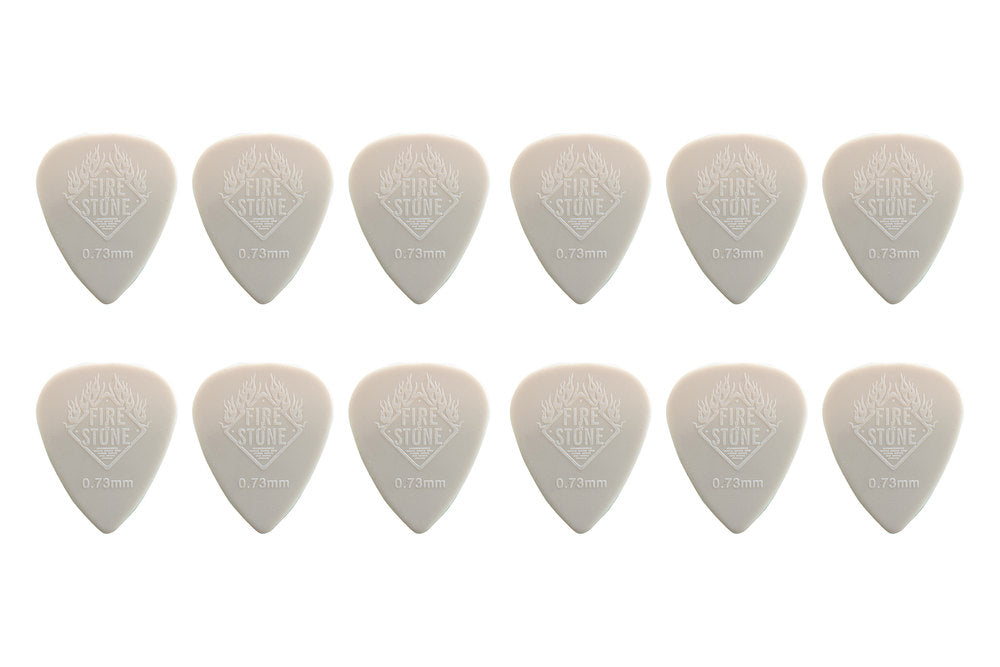 Fire & Stone Nylon-plektre 0,73 mm, grå, 12 stk.