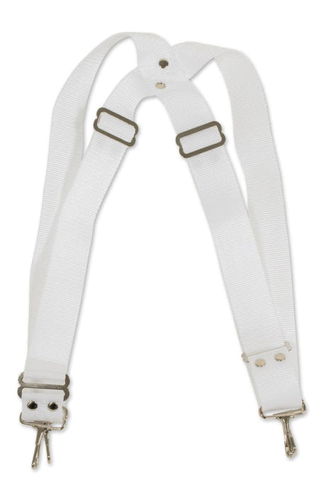 Basix bærerem til basstromme, 5 cm bred, hvit nylon