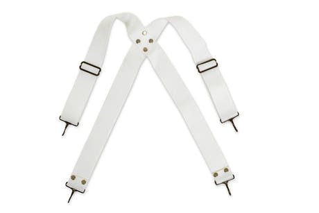 Basix bærerem til basstromme, 3 cm bred, hvit nylon