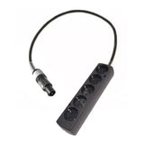 Adaptor powerCON grå - Schuko 5 Stikdåse - 1 meter