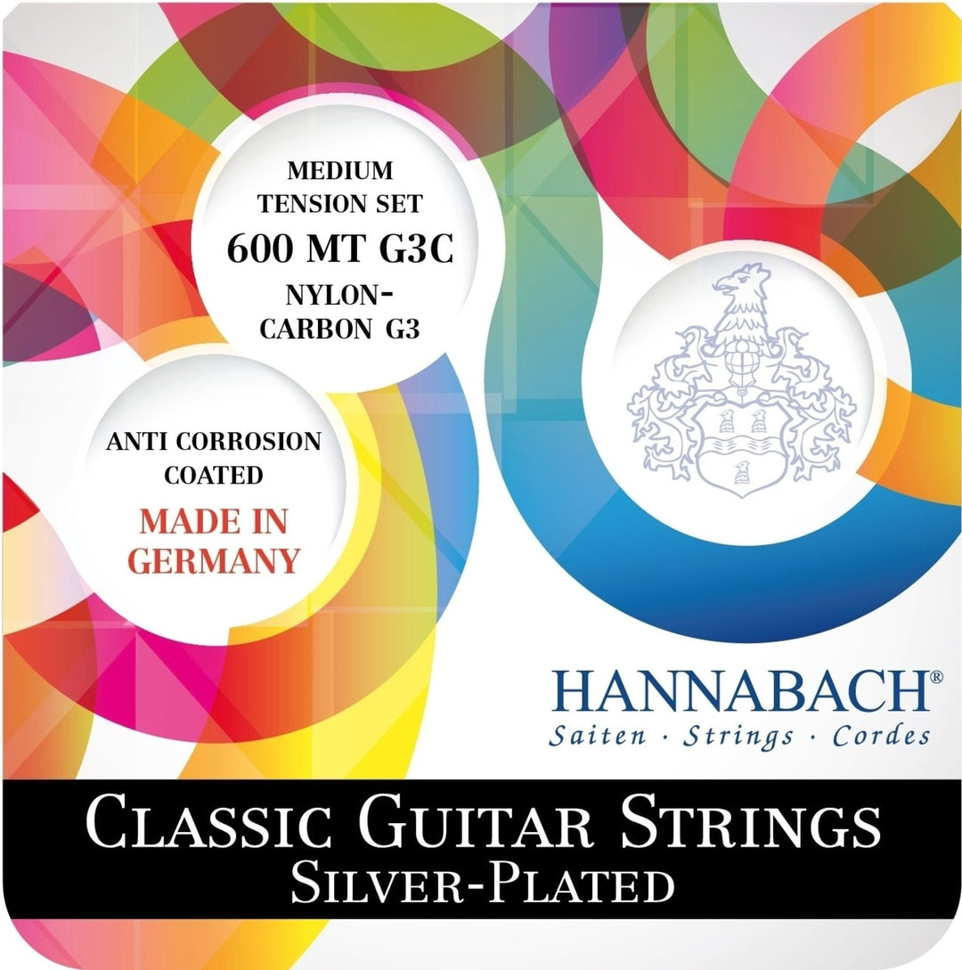 Hannabach strenger til klassisk gitar 600 G3C G3 CARBON - sett (600 MTG3C)
