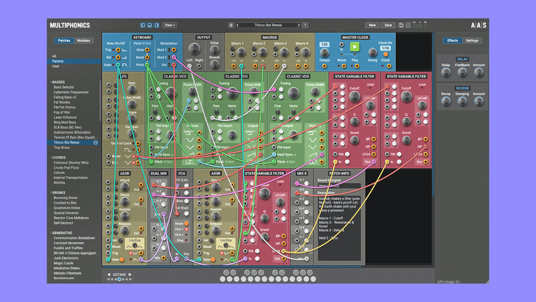Multiphonics CV-1 modulær synth