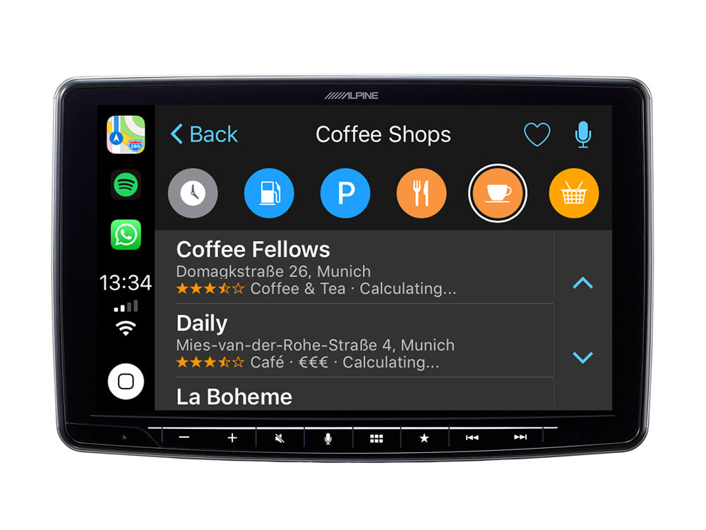 Apple Carplay , Android Auto i Fiat 500 Beige Interiør (2007-2015)