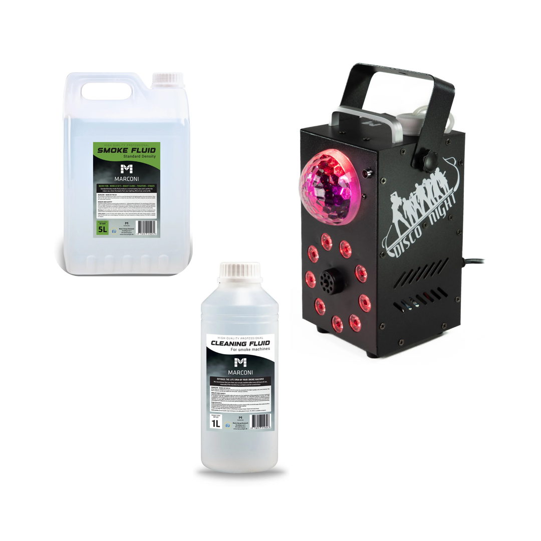 Marconi Røykmaskin m. RGB & Astro Effekt (700W) Bundle