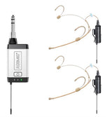 Acemic Q2/H1 2 trådløse mikrofon-headset og 1 mottaker