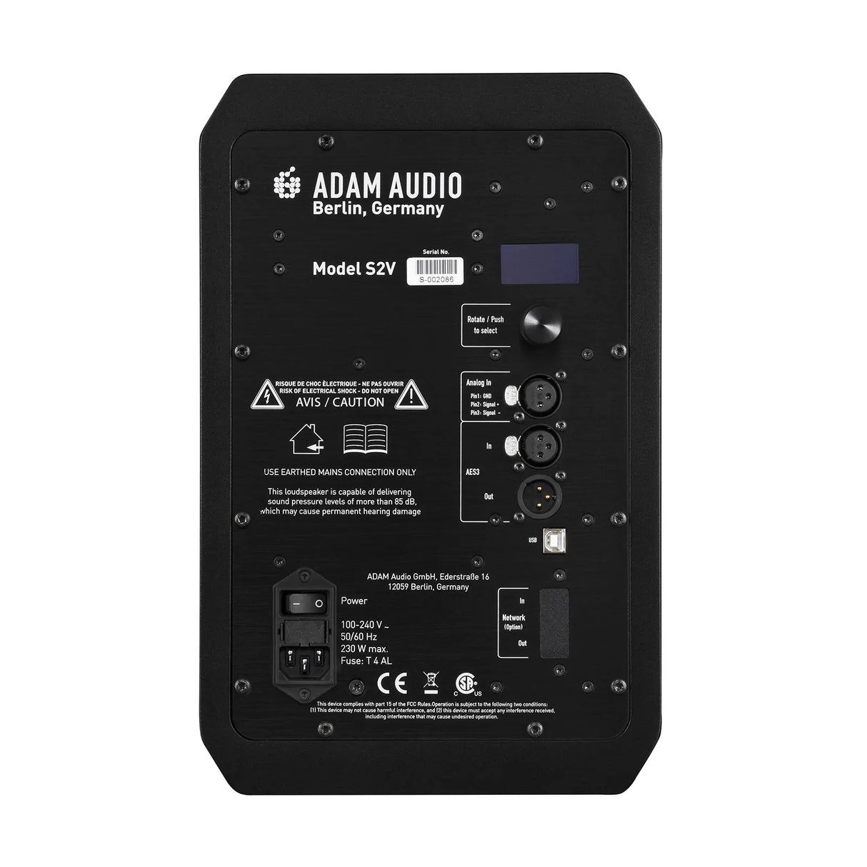 Adam S2V Nærfeldt Studio Monitor (med gratis U-brakett)
