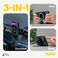 Aqiila Chargebird QC1 Qi2 Wireless Charger with Car Mount