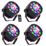 Partypakke med 4 x 2-i-1 Diskolys