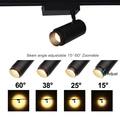 Atomic Pro FLZ-20 Rail Spot (20 watt, 3200K, svart)