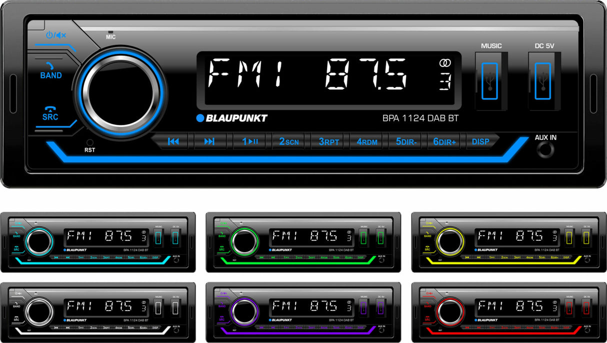 RETURVARE: Blaupunkt BPA 1124 Bilradio m. DAB+ og Bluetooth
