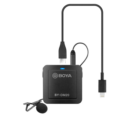Boya DM20 innspillingssett med 2 lavalier mikrofoner