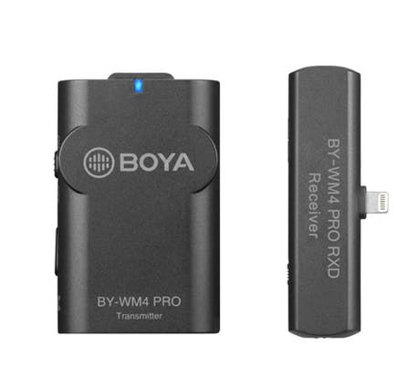 Boya trådløst sett m/lightning reciever og lavalier sender WM4