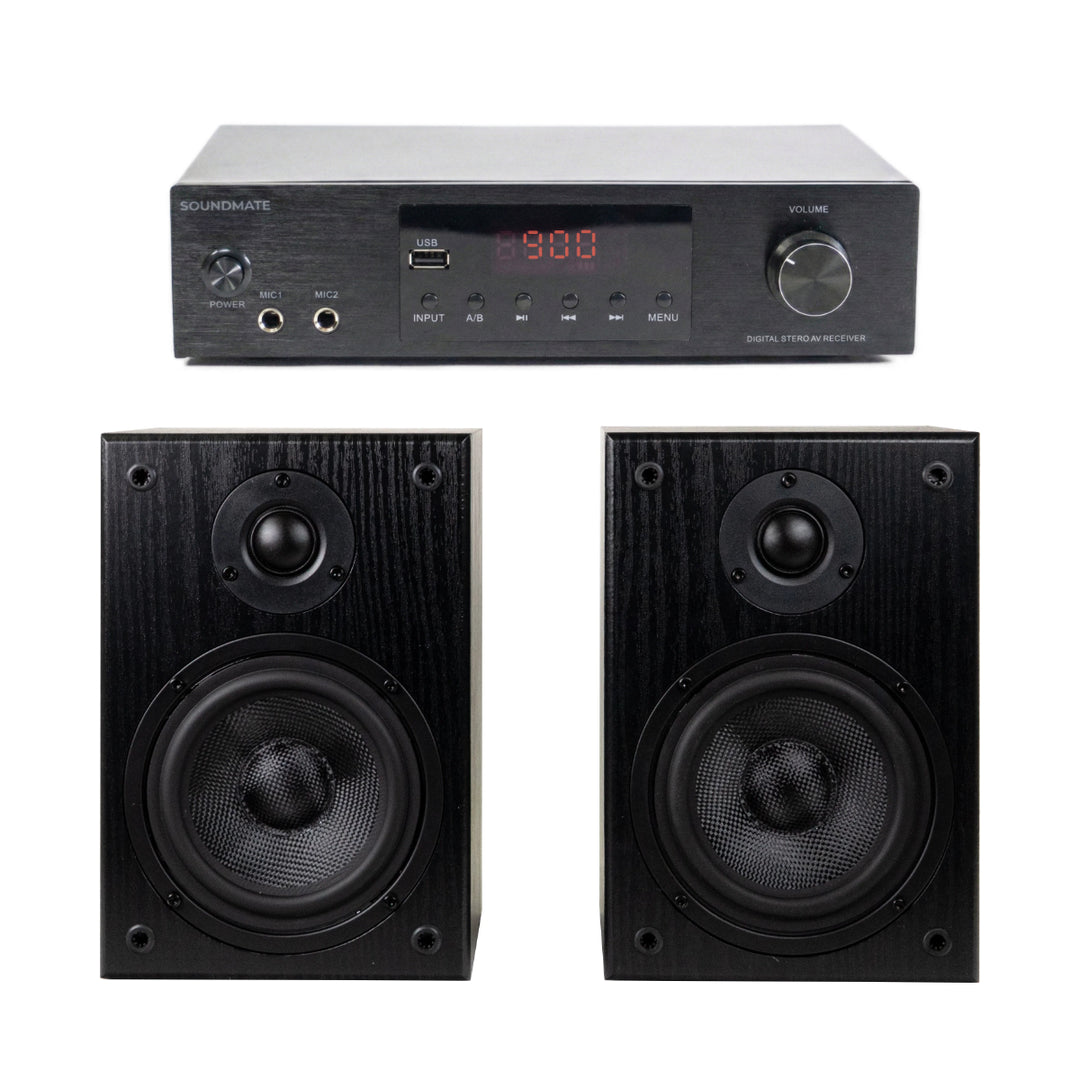 SoundMate HBS-05 Hybelhøyttalere & Forsterkerpakke