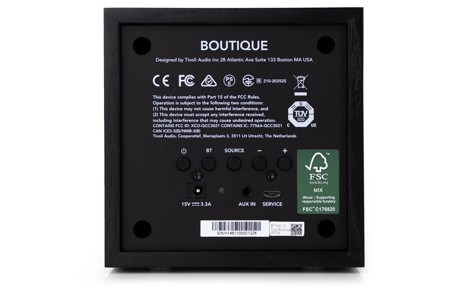 Tivoli Audio Boutique Bluetooth-høyttaler, svart