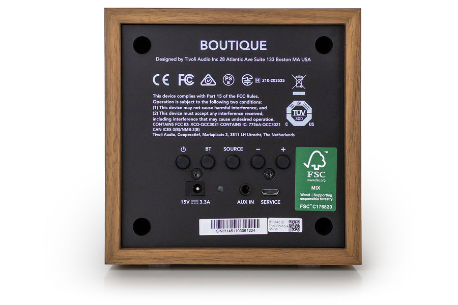 Tivoli Audio Boutigue Bluetooth-høyttaler, valnøtt/gull